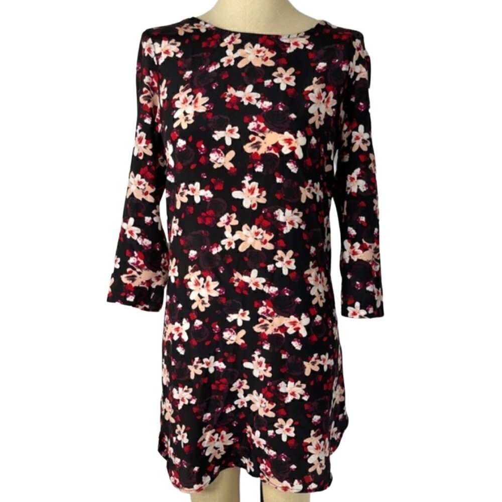 Amour Vert Floral Silk Dress Small